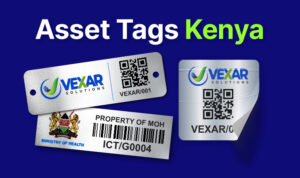 QR code asset tags Kenya barcode aluminium asset tagging labels in Nairobi
