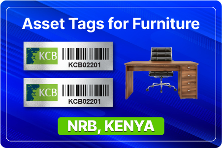 Asset tags for furniture equipment aluminium asset tags in Kenya asset tagging Nairobi