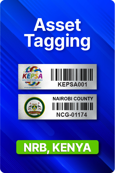 asset tagging in Kenya, aluminium asset tags barcode acetone asset tags in Nairobi