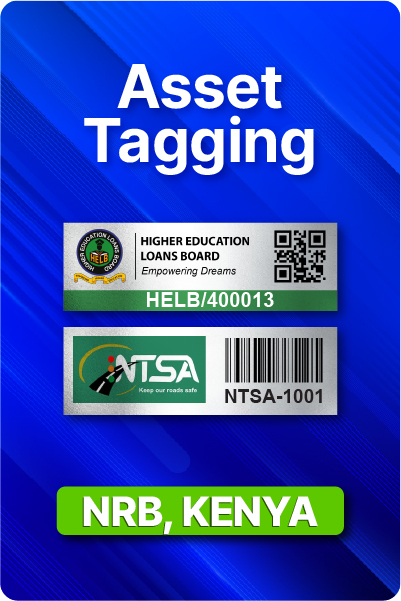 asset tagging in Kenya, aluminium asset tags barcode acetone asset tags in Nairobi