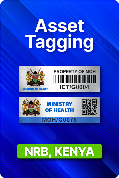 asset tagging in Kenya, aluminium asset tags barcode acetone asset tags in Nairobi